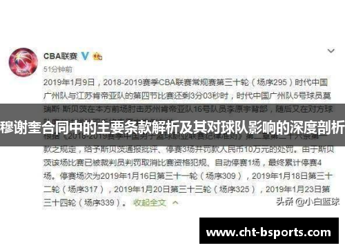 穆谢奎合同中的主要条款解析及其对球队影响的深度剖析